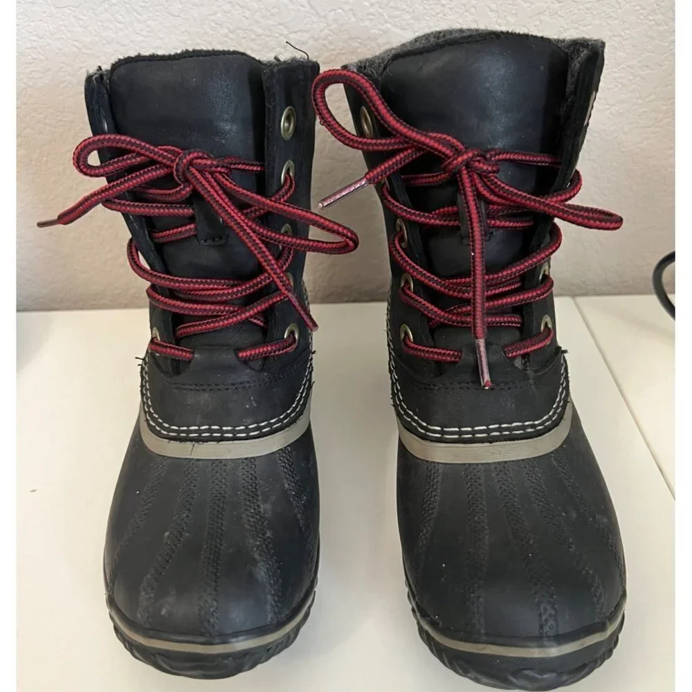 Sorel‎ | Slimpack II Lace Boot Black Women's Sz 6.5 NY2348-010